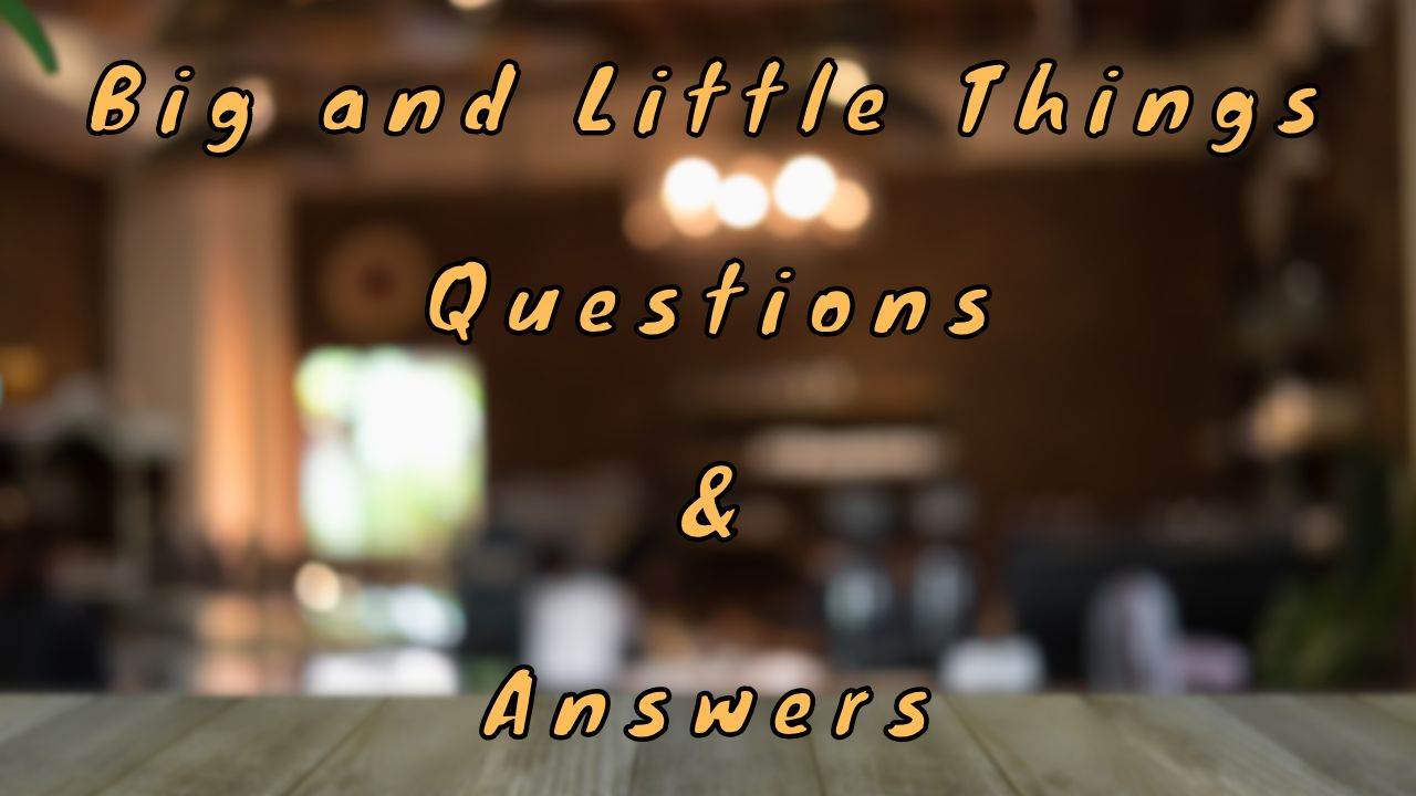 Big and Little Things Questions & Answers
